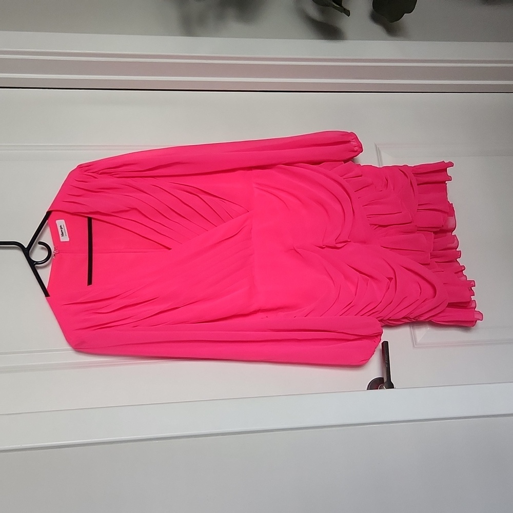 Hot pink Showpo balloon sleeve dress